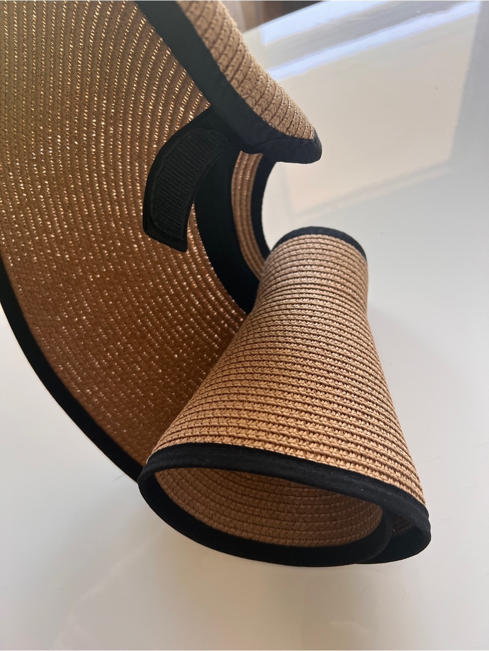 Packable Straw Visor with Black Trim - Picture 6 of 6